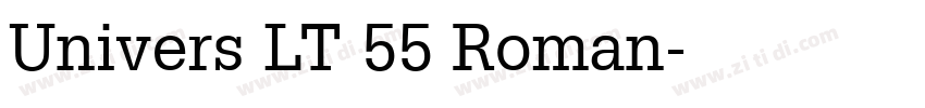 Univers LT 55 Roman字体转换